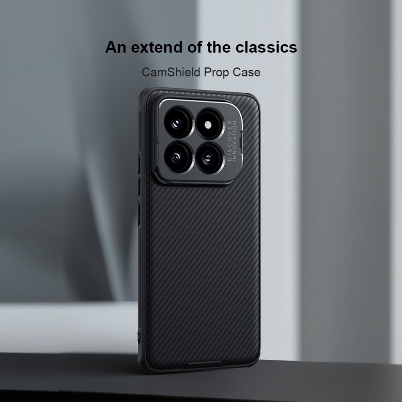 Xiaomi 14 Pro магнитен твърд гръб със защита на камерата (с отвори на капака) черен